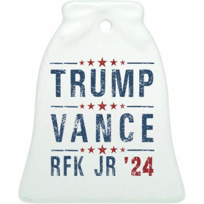 Trump Vance Rfk Jr 2024 IM Voting For Trump Kennedy Vance Ceramic Bell Ornament