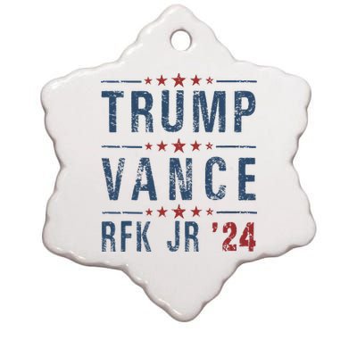 Trump Vance Rfk Jr 2024 IM Voting For Trump Kennedy Vance Ceramic Star Ornament