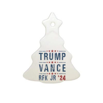 Trump Vance Rfk Jr 2024 IM Voting For Trump Kennedy Vance Ceramic Tree Ornament