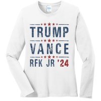 Trump Vance Rfk Jr 2024 IM Voting For Trump Kennedy Vance Ladies Long Sleeve Shirt