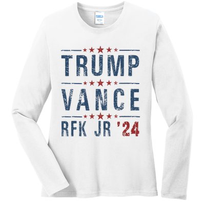 Trump Vance Rfk Jr 2024 IM Voting For Trump Kennedy Vance Ladies Long Sleeve Shirt