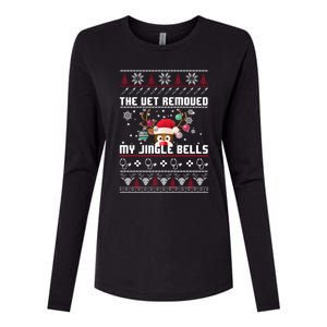 The Vet Removed My Jingle Bells Funny Reindeer Gift Womens Cotton Relaxed Long Sleeve T-Shirt