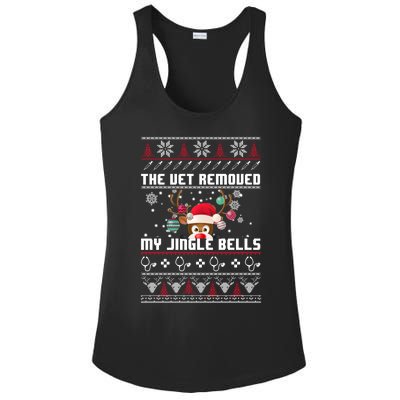 The Vet Removed My Jingle Bells Funny Reindeer Gift Ladies PosiCharge Competitor Racerback Tank