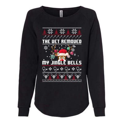 The Vet Removed My Jingle Bells Funny Reindeer Gift Womens California Wash Sweatshirt