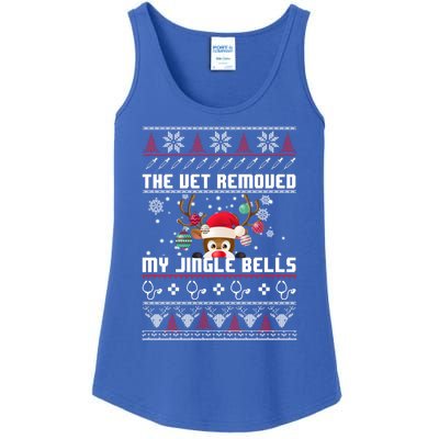 The Vet Removed My Jingle Bells Funny Reindeer Gift Ladies Essential Tank