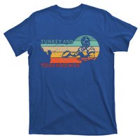 Thanksgiving Vintage Retro Turkey And Touchdowns Football T-Shirt