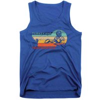 Thanksgiving Vintage Retro Turkey And Touchdowns Football Tank Top