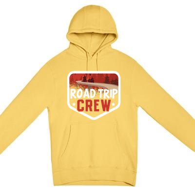 Traveler Vacation Road Trip Crew Watercolor Gift Premium Pullover Hoodie