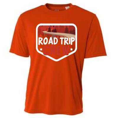 Traveler Vacation Road Trip Crew Watercolor Gift Cooling Performance Crew T-Shirt