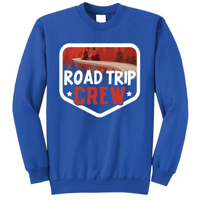 Traveler Vacation Road Trip Crew Watercolor Gift Tall Sweatshirt