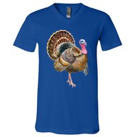 Turkey Vintage Retro Gobble Gobble Thanksgiving Classic Funny Gift V-Neck T-Shirt