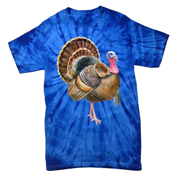 Turkey Vintage Retro Gobble Gobble Thanksgiving Classic Funny Gift Tie-Dye T-Shirt