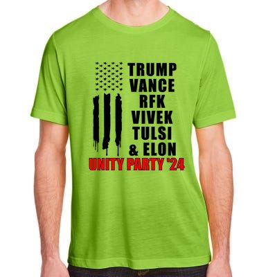 Trump Vance Rfk Vivek Tulsi & Elon Unity Party 24 Adult ChromaSoft Performance T-Shirt