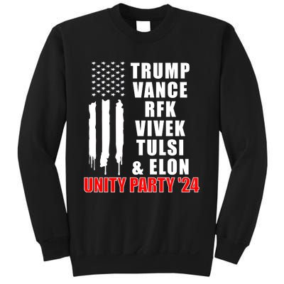 Trump Vance Rfk Vivek Tulsi & Elon Unity Party 24 Sweatshirt