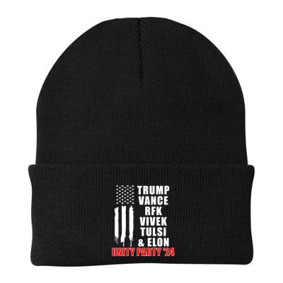 Trump Vance Rfk Vivek Tulsi & Elon Unity Party 24 Knit Cap Winter Beanie
