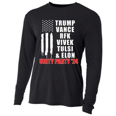 Trump Vance Rfk Vivek Tulsi & Elon Unity Party 24 Cooling Performance Long Sleeve Crew