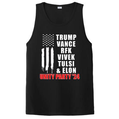 Trump Vance Rfk Vivek Tulsi & Elon Unity Party 24 PosiCharge Competitor Tank