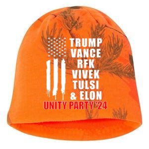 Trump Vance Rfk Vivek Tulsi & Elon Unity Party 24 Kati - Camo Knit Beanie