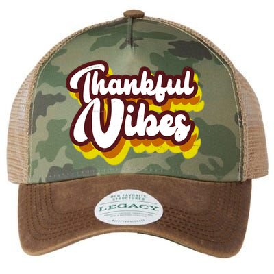 Thankful Vibes Retro Vintage Legacy Tie Dye Trucker Hat