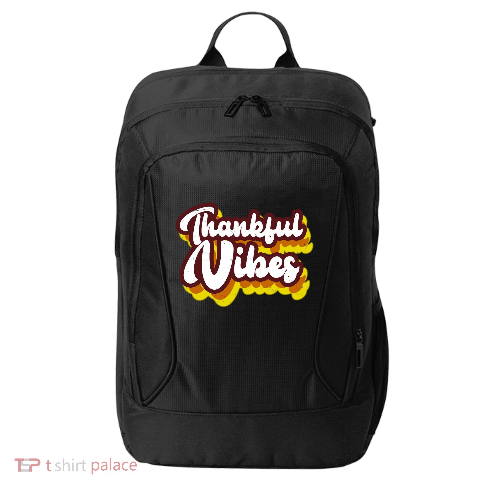 Thankful Vibes Retro Vintage City Backpack