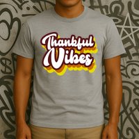 Thankful Vibes Retro Vintage T-Shirt