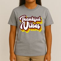 Thankful Vibes Retro Vintage T-Shirt