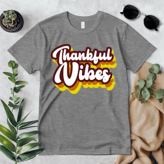 Thankful Vibes Retro Vintage Premium T-Shirt