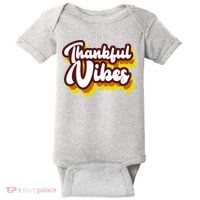 Thankful Vibes Retro Vintage Baby Bodysuit