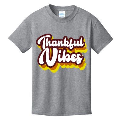 Thankful Vibes Retro Vintage Kids T-Shirt