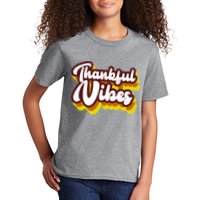 Thankful Vibes Retro Vintage Kids T-Shirt