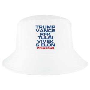 Trump Vance Rfk Tulsi Vivek And Elon Unity Party Cool Comfort Performance Bucket Hat