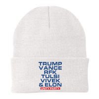 Trump Vance Rfk Tulsi Vivek And Elon Unity Party Knit Cap Winter Beanie