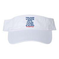 Trump Vance Rfk Tulsi Vivek And Elon Unity Party Valucap Bio-Washed Visor