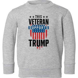 This Veteran Supports Trump 2024 American Flag 4th Of July Tank Top Toddler Sweatshirt