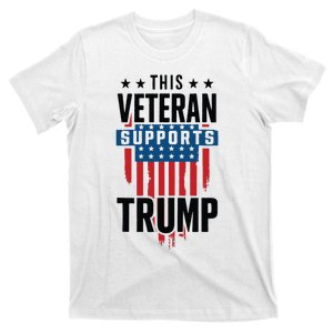 This Veteran Supports Trump 2024 American Flag 4th Of July Tank Top T-Shirt