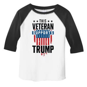 This Veteran Supports Trump 2024 American Flag 4th Of July Tank Top Toddler Fine Jersey T-Shirt