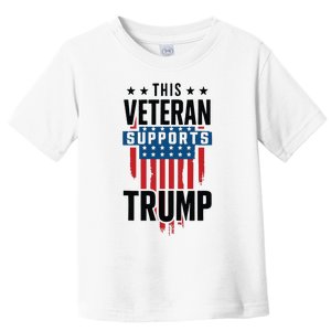 This Veteran Supports Trump 2024 American Flag 4th Of July Tank Top Toddler T-Shirt