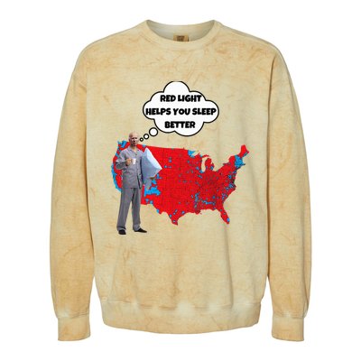 Trump Vs. Sleepy Joe Red Light Usa Map Colorblast Crewneck Sweatshirt