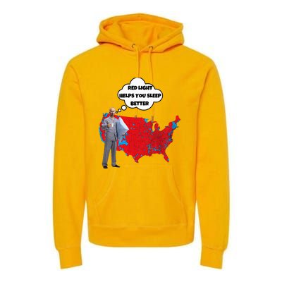 Trump Vs. Sleepy Joe Red Light Usa Map Premium Hoodie