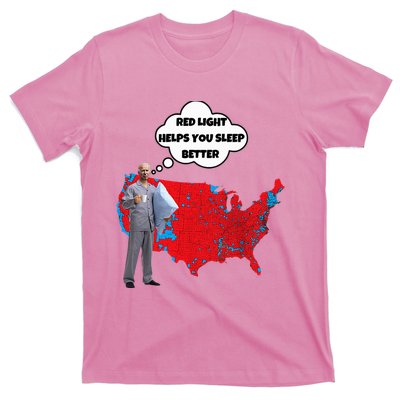 Trump Vs. Sleepy Joe Red Light Usa Map T-Shirt