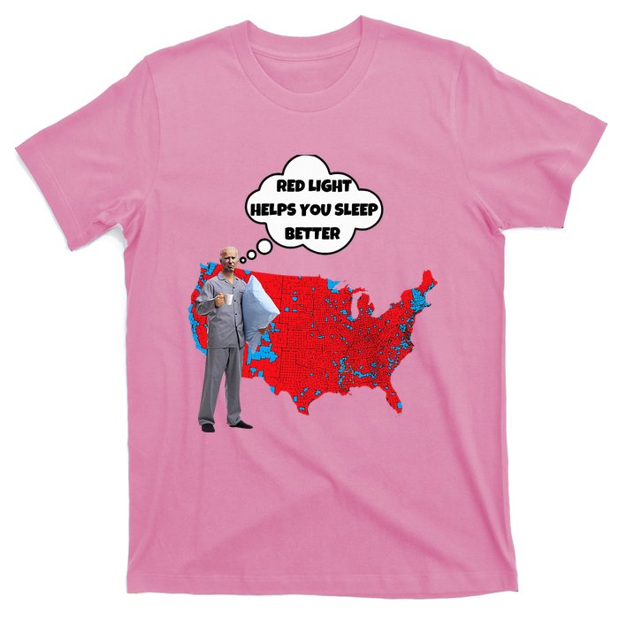 Trump Vs. Sleepy Joe Red Light Usa Map T-Shirt