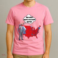 Trump Vs. Sleepy Joe Red Light Usa Map T-Shirt