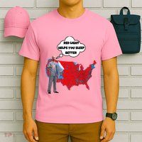 Trump Vs. Sleepy Joe Red Light Usa Map T-Shirt