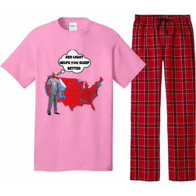 Trump Vs. Sleepy Joe Red Light Usa Map Pajama Set