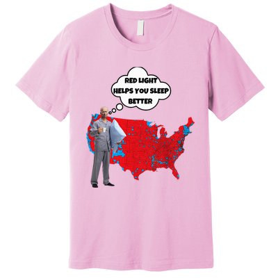 Trump Vs. Sleepy Joe Red Light Usa Map Premium T-Shirt