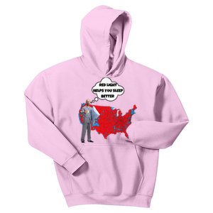 Trump Vs. Sleepy Joe Red Light Usa Map Kids Hoodie