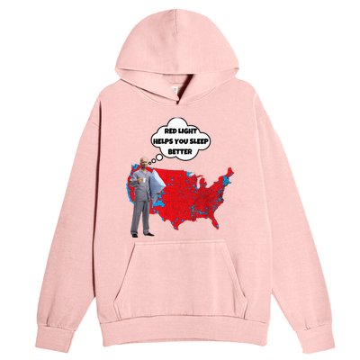 Trump Vs. Sleepy Joe Red Light Usa Map Urban Pullover Hoodie