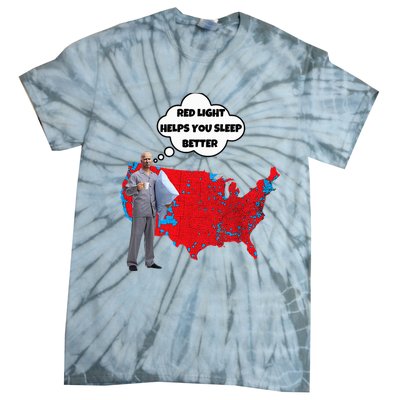 Trump Vs. Sleepy Joe Red Light Usa Map Tie-Dye T-Shirt