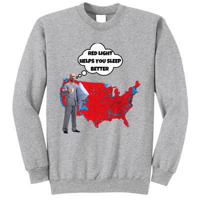 Trump Vs. Sleepy Joe Red Light Usa Map Sweatshirt