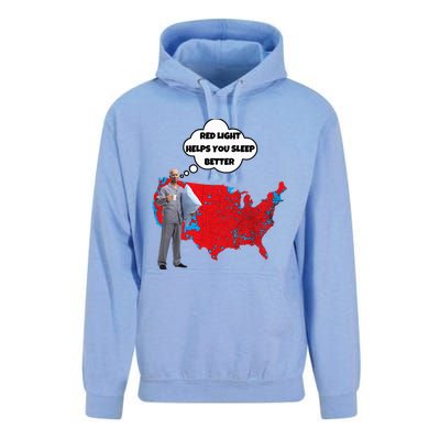 Trump Vs. Sleepy Joe Red Light Usa Map Unisex Surf Hoodie